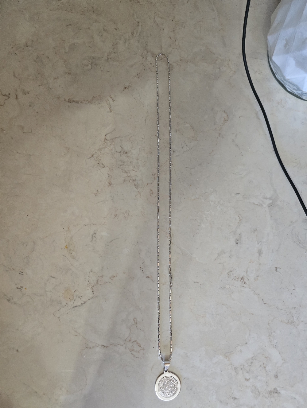 Vintage Mexican Sterling Silver Aztec Calendar Sun Stone Pendant & Chain 14.75in - Picture 2 of 8